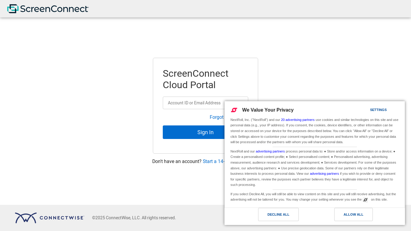 website screenshot of https://pcbchpk2.r.us-east-1.awstrack.me/L0/https:%2F%2Fcloud.screenconnect.com.ve%2FtHVvDIwe/1/01000196fe63046f-b166148f-d4e4-48b4-8d13-43768849f99f-000000/GnEZsqCXCPMQxoTRo6TGG7drG6Q=427