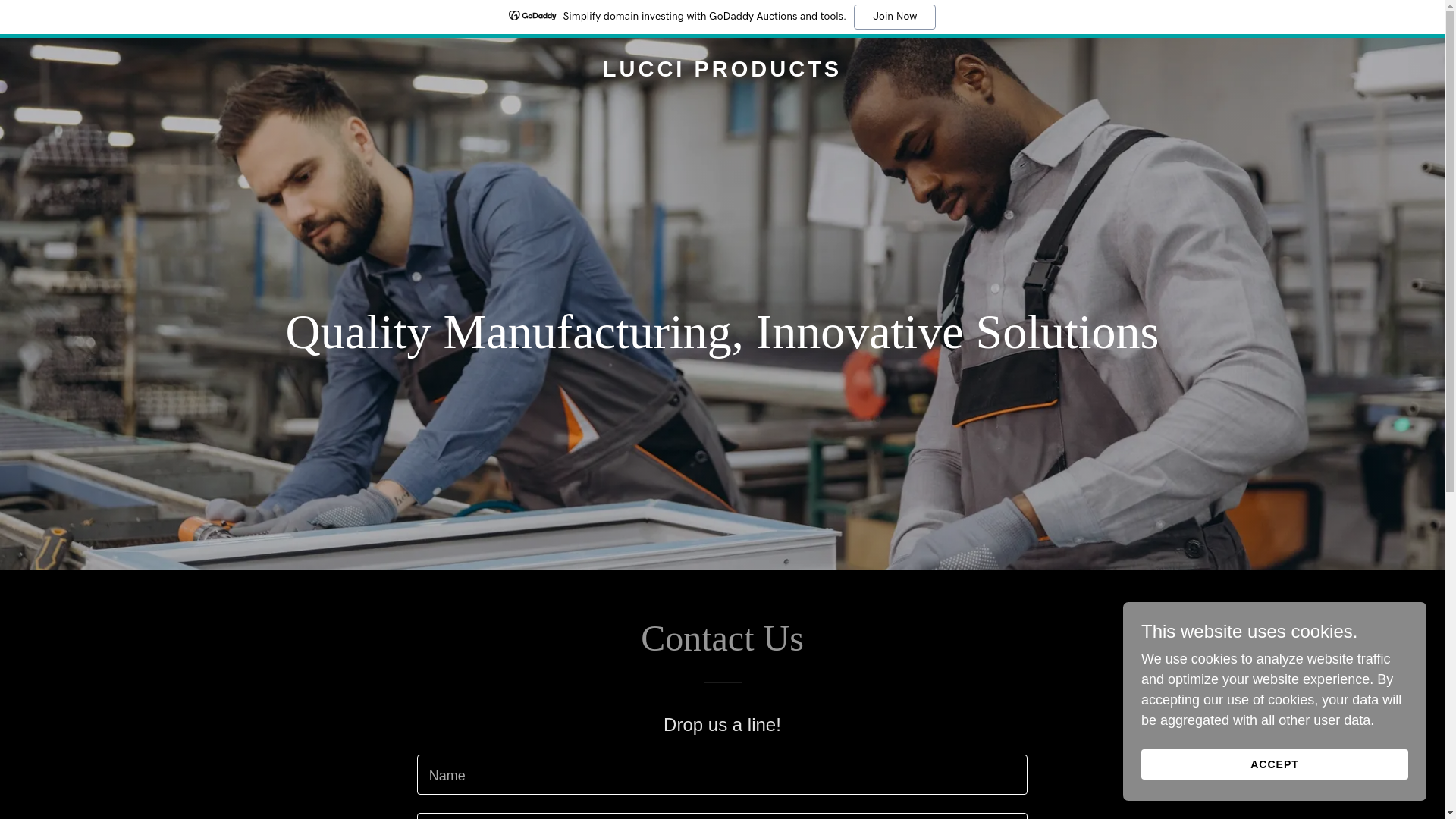 website screenshot of https://lucciproducts.com/