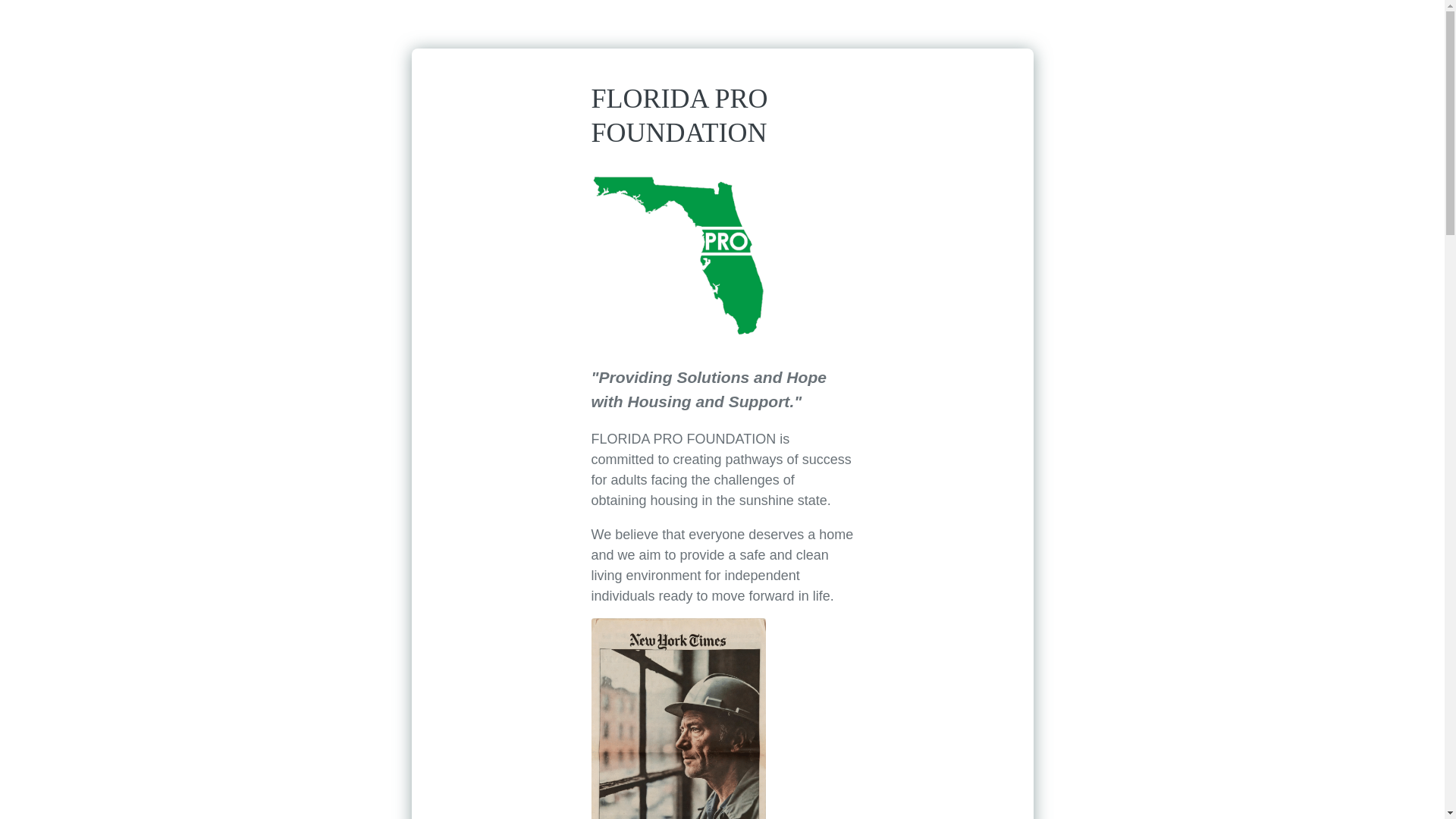 website screenshot of https://floridaprofoundation.com/