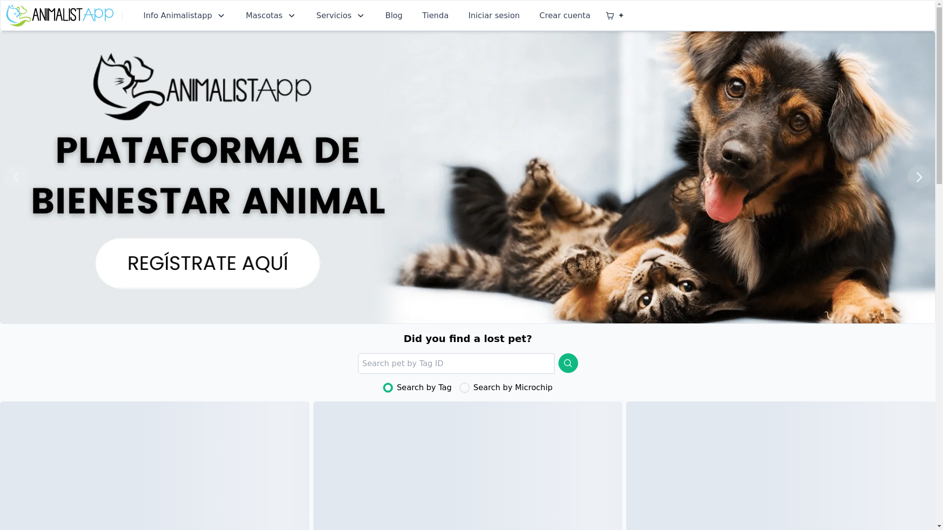 website screenshot of https://animalistapp.pages.dev/