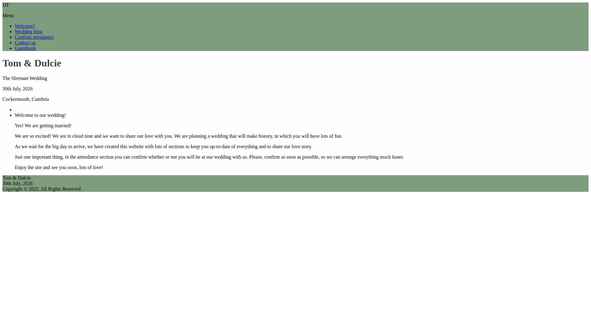 website screenshot of https://sleemanwedding.com/