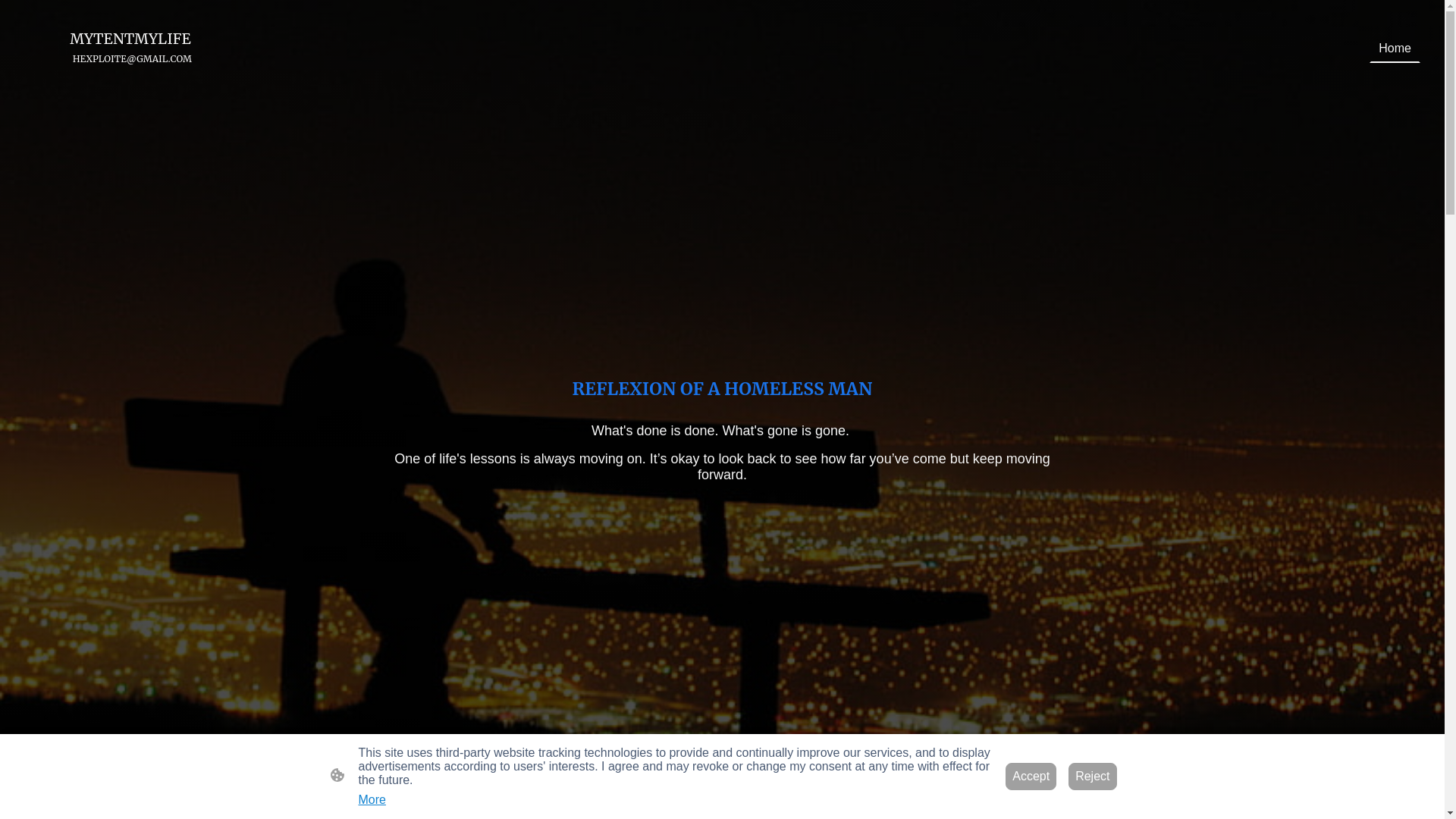 website screenshot of https://mytentmylife.ca/