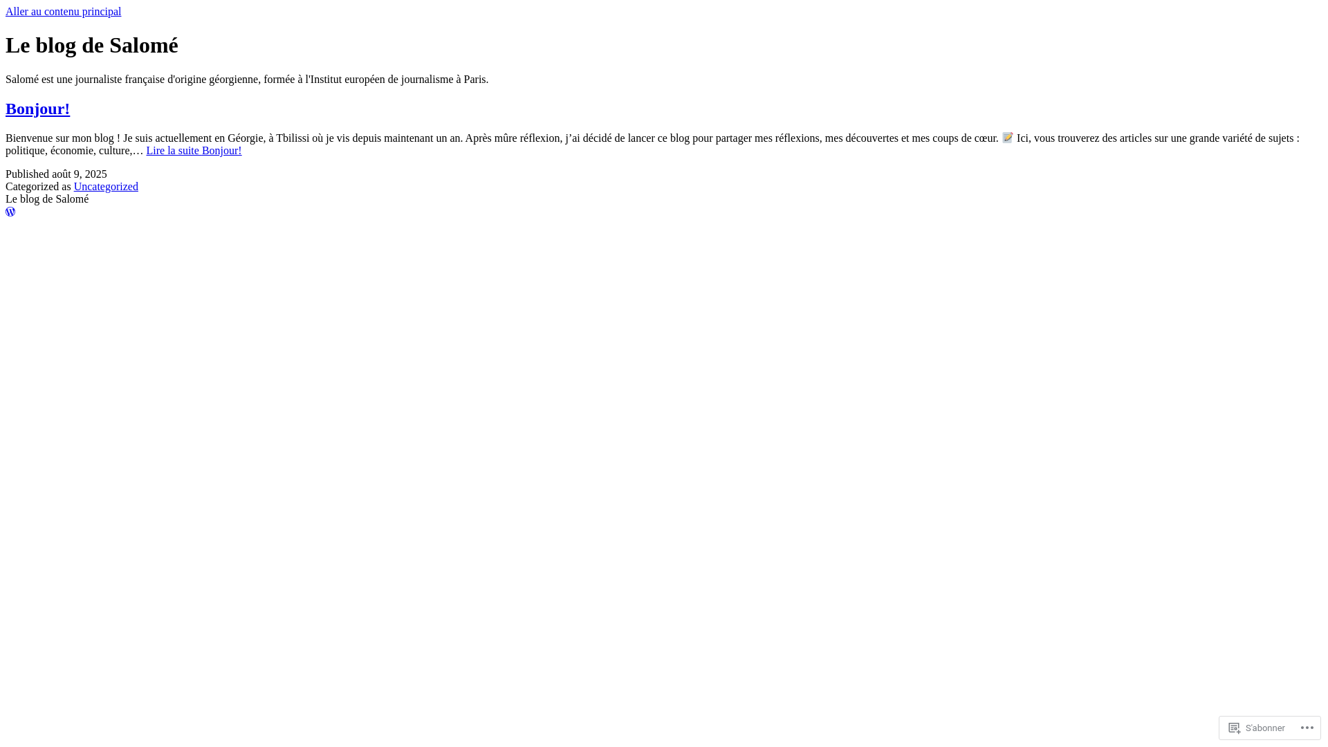 website screenshot of https://sallomeparis.blog/