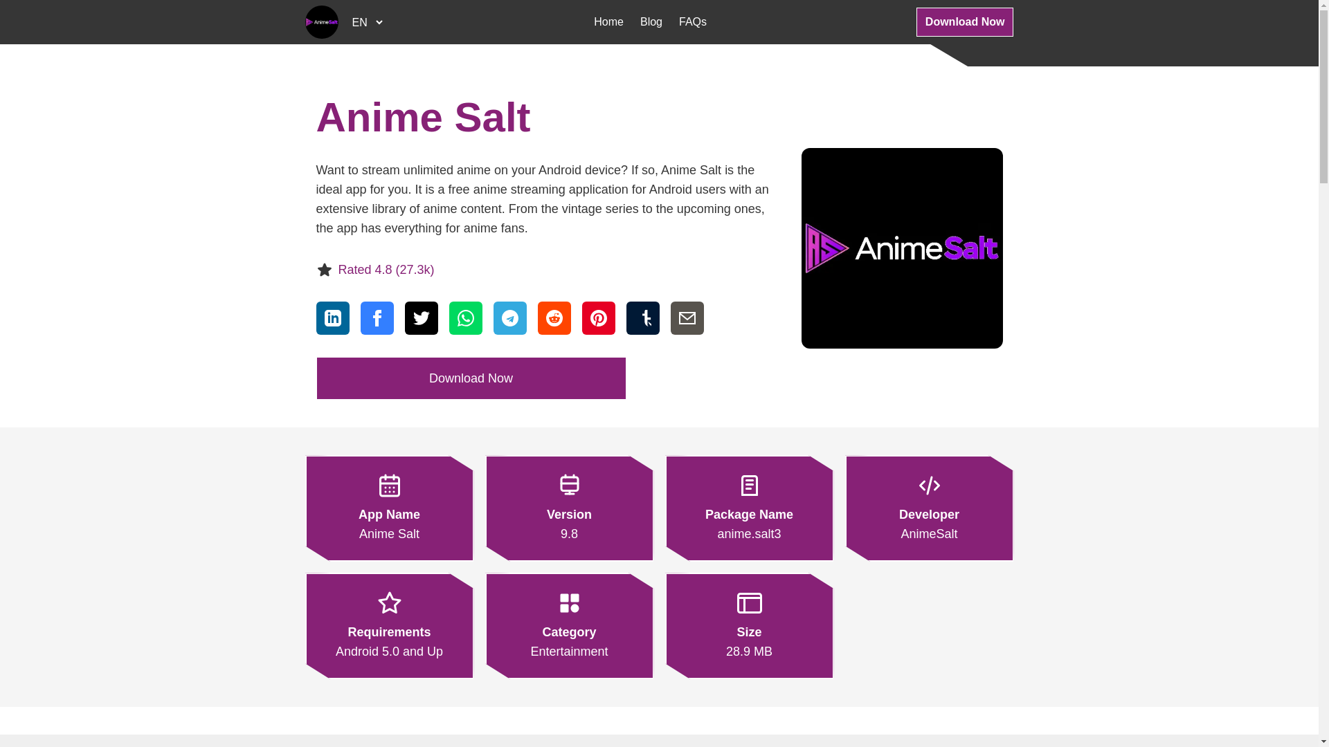 website screenshot of https://animesalt.net/