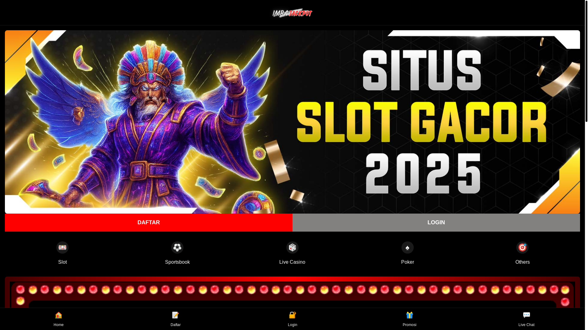 website screenshot of https://imbajackpot.com/