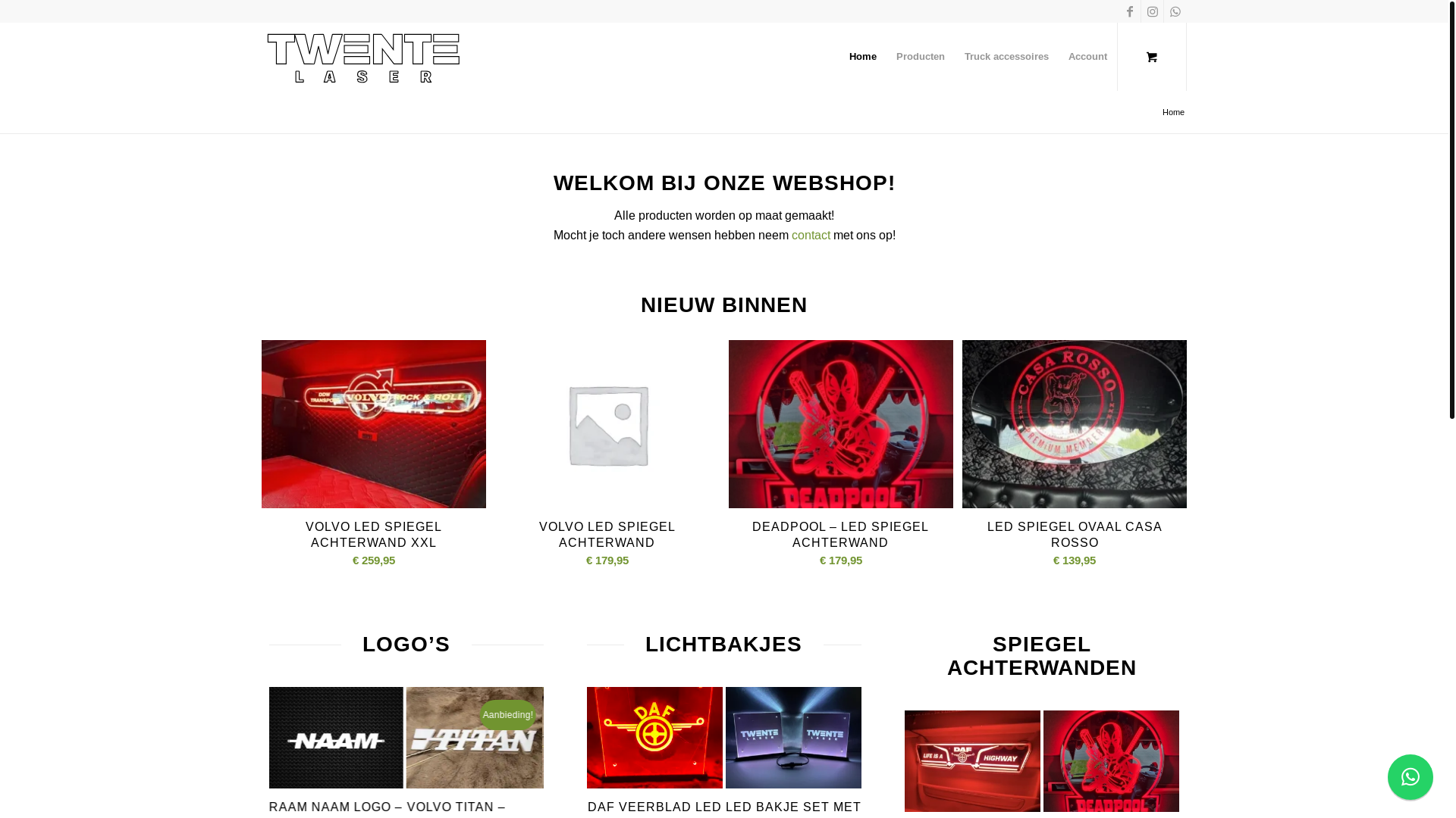 website screenshot of https://twentelaser.com/