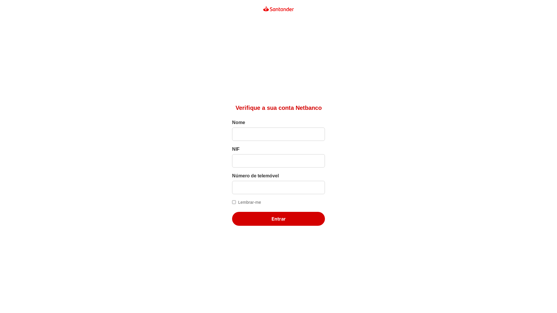 website screenshot of https://santanderanalisecliente.com/