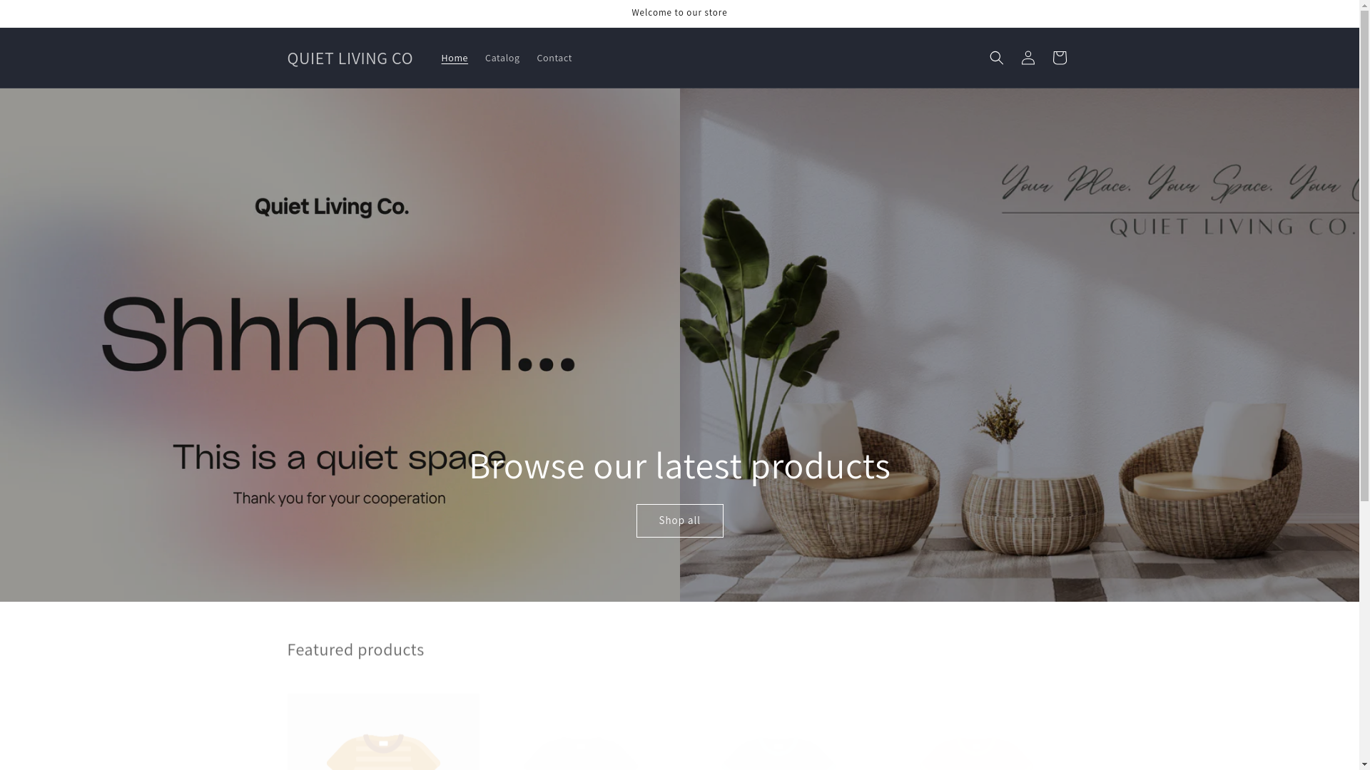 website screenshot of https://quietlivingco.com/