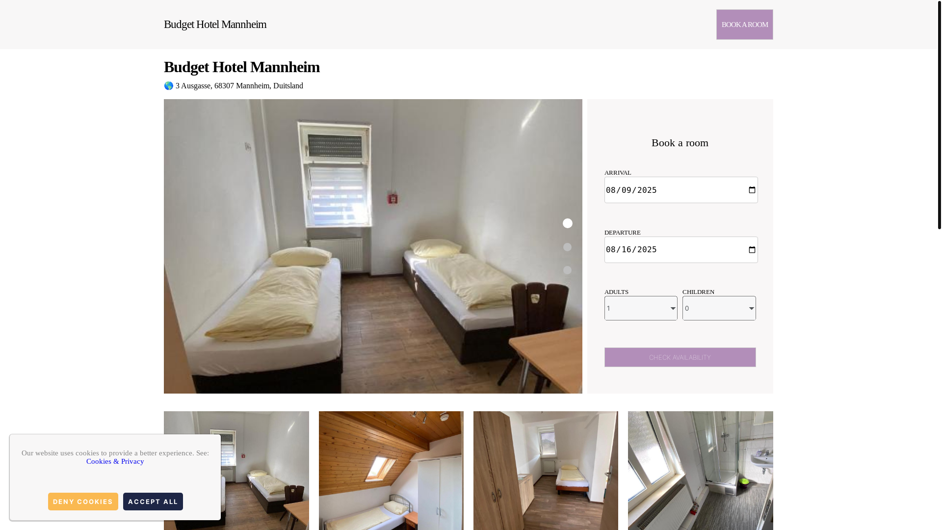 website screenshot of https://budget-hotel-mannheim.com.es/