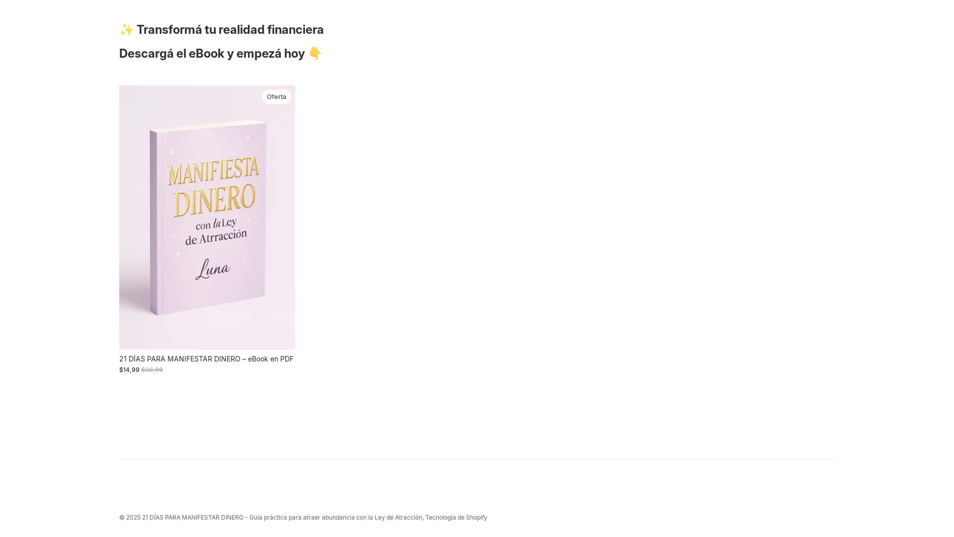 website screenshot of https://manifestadinero.com/