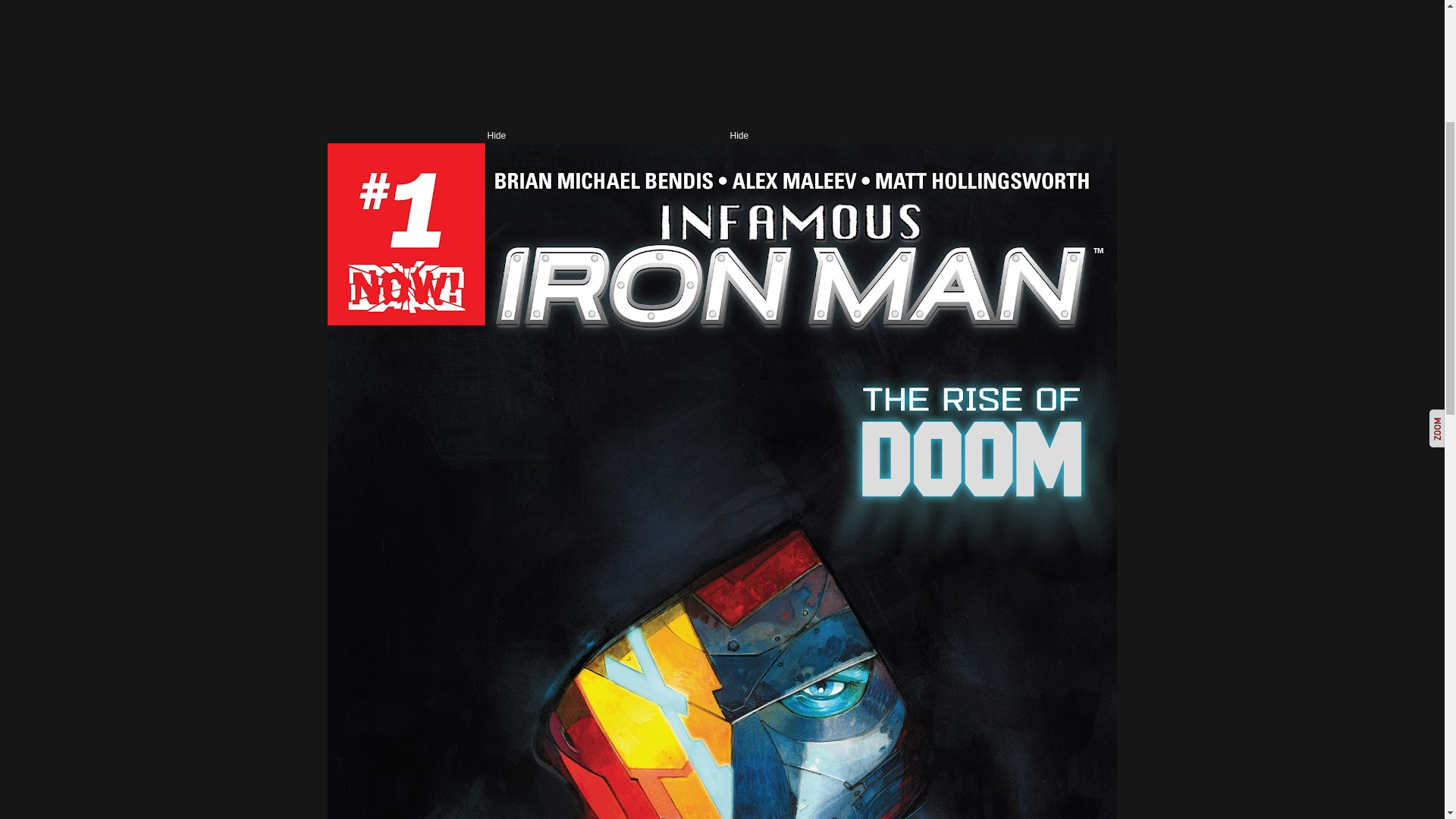 website screenshot of https://readcomiconline.li/Comic/Infamous-Iron-Man/Issue-1?id=93247