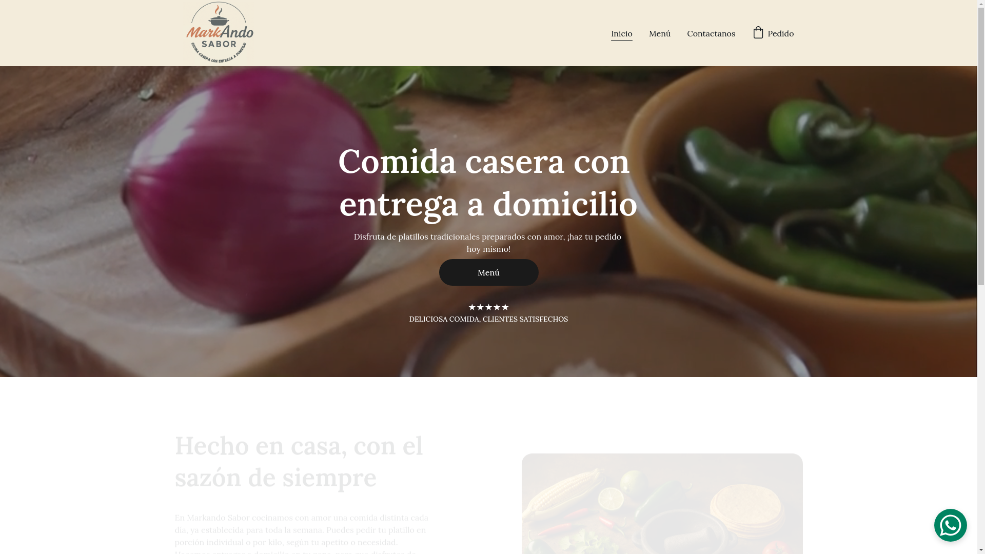 website screenshot of https://markandosabor.com/