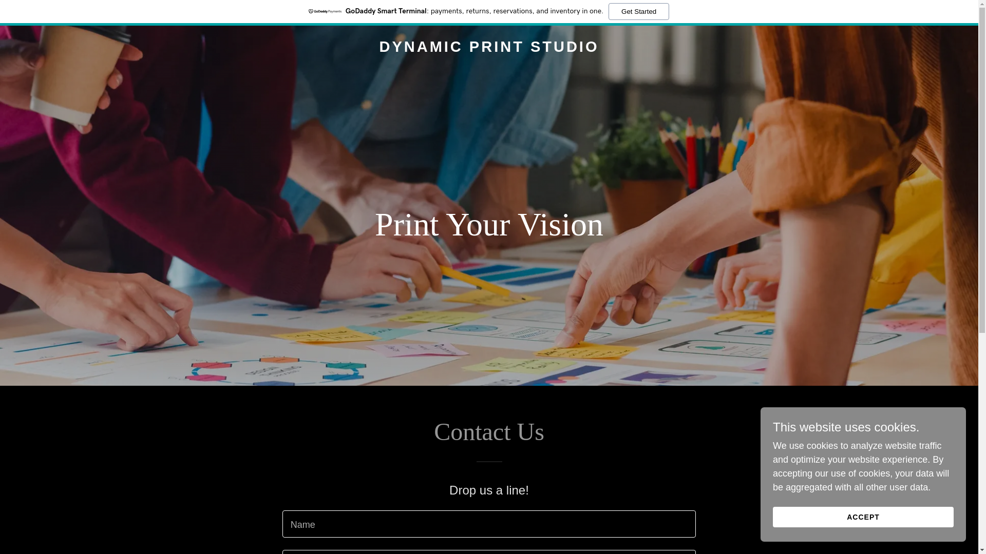 website screenshot of https://dynamicprintstudio.com/