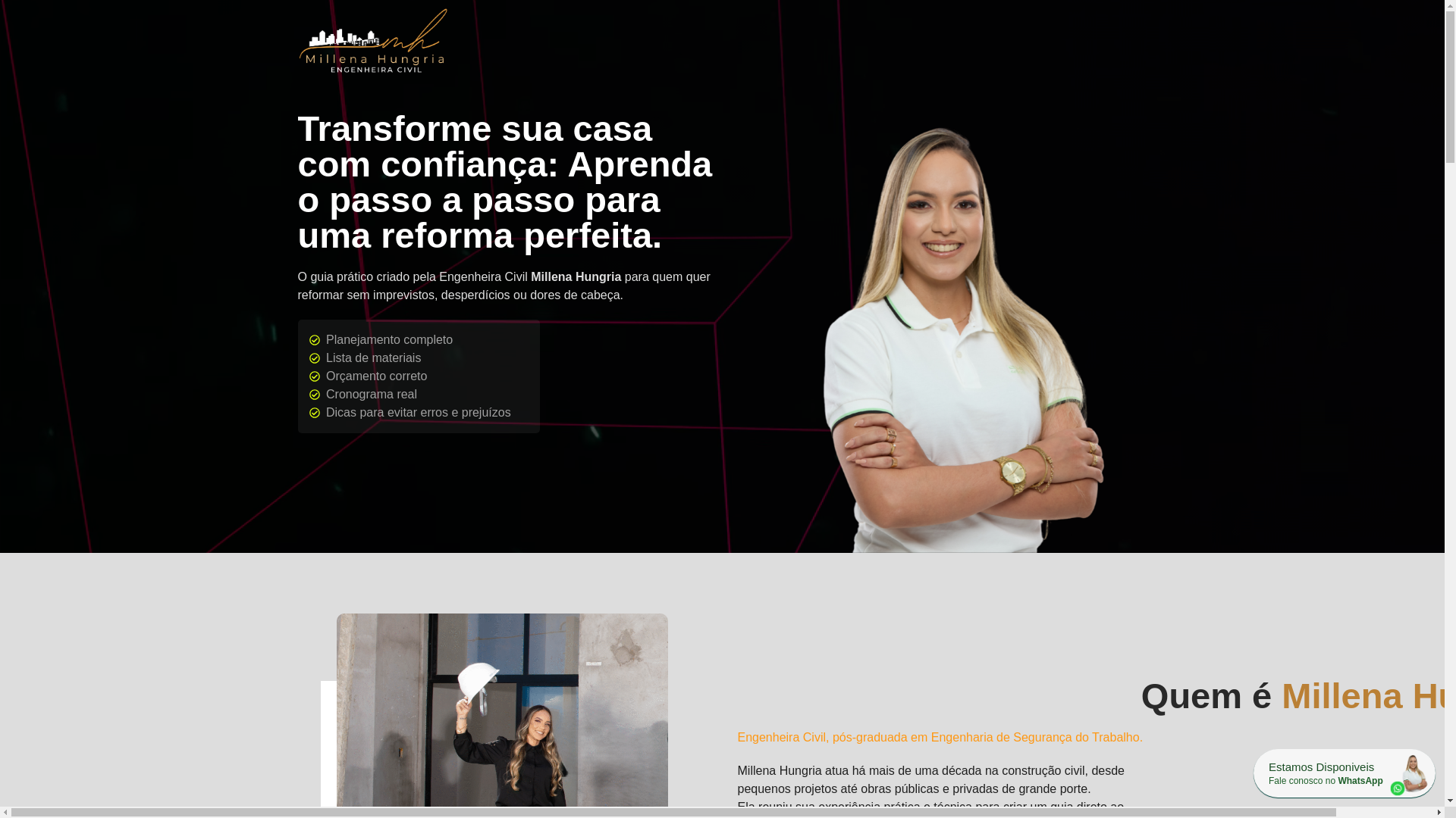 website screenshot of https://millenahungria.com.br/