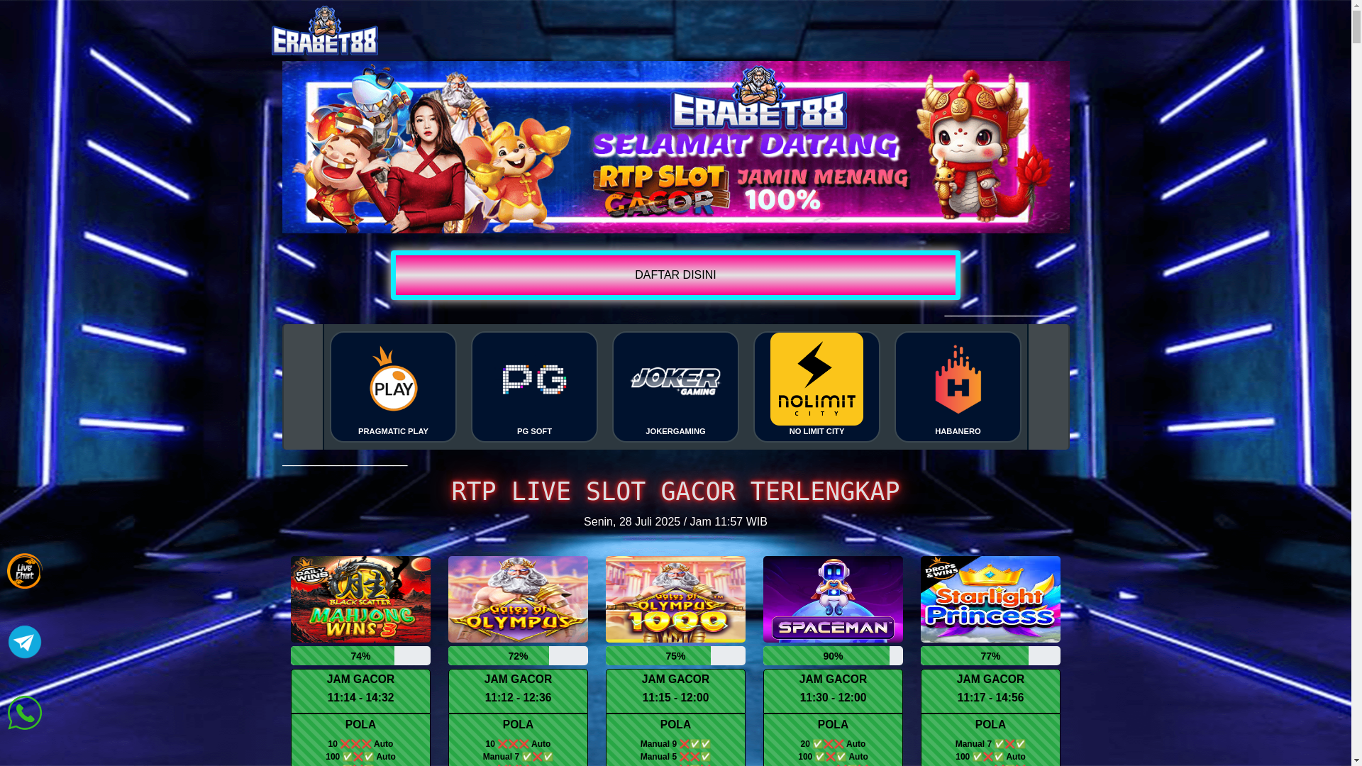 website screenshot of https://rtpcomerabet88.click/
