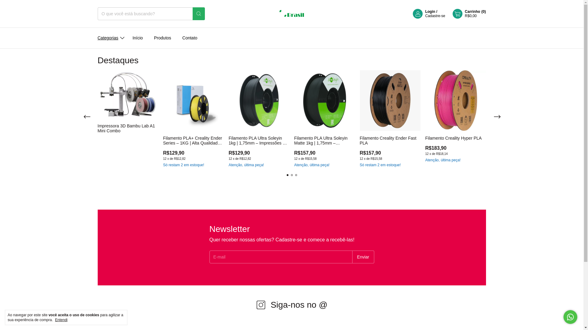 website screenshot of https://lojainfobr.com.br/