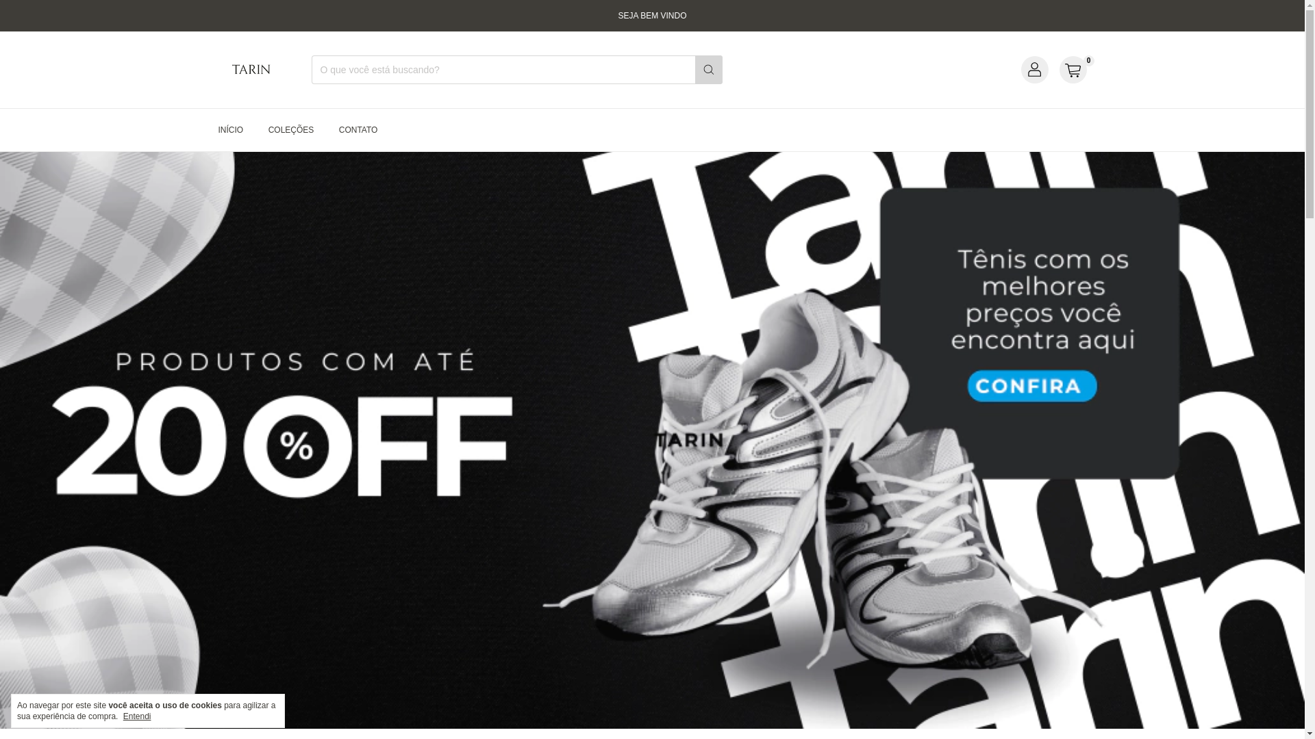 website screenshot of https://tarinsneakers.com.br/