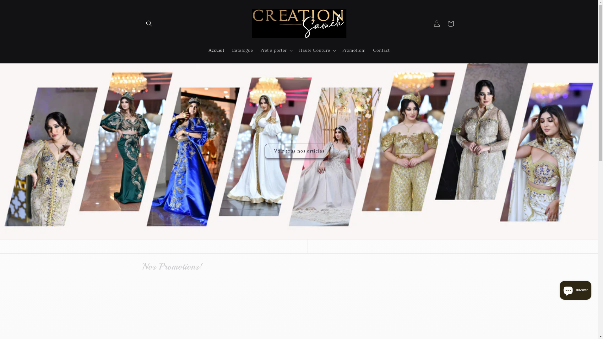 website screenshot of https://creationsameh.com/