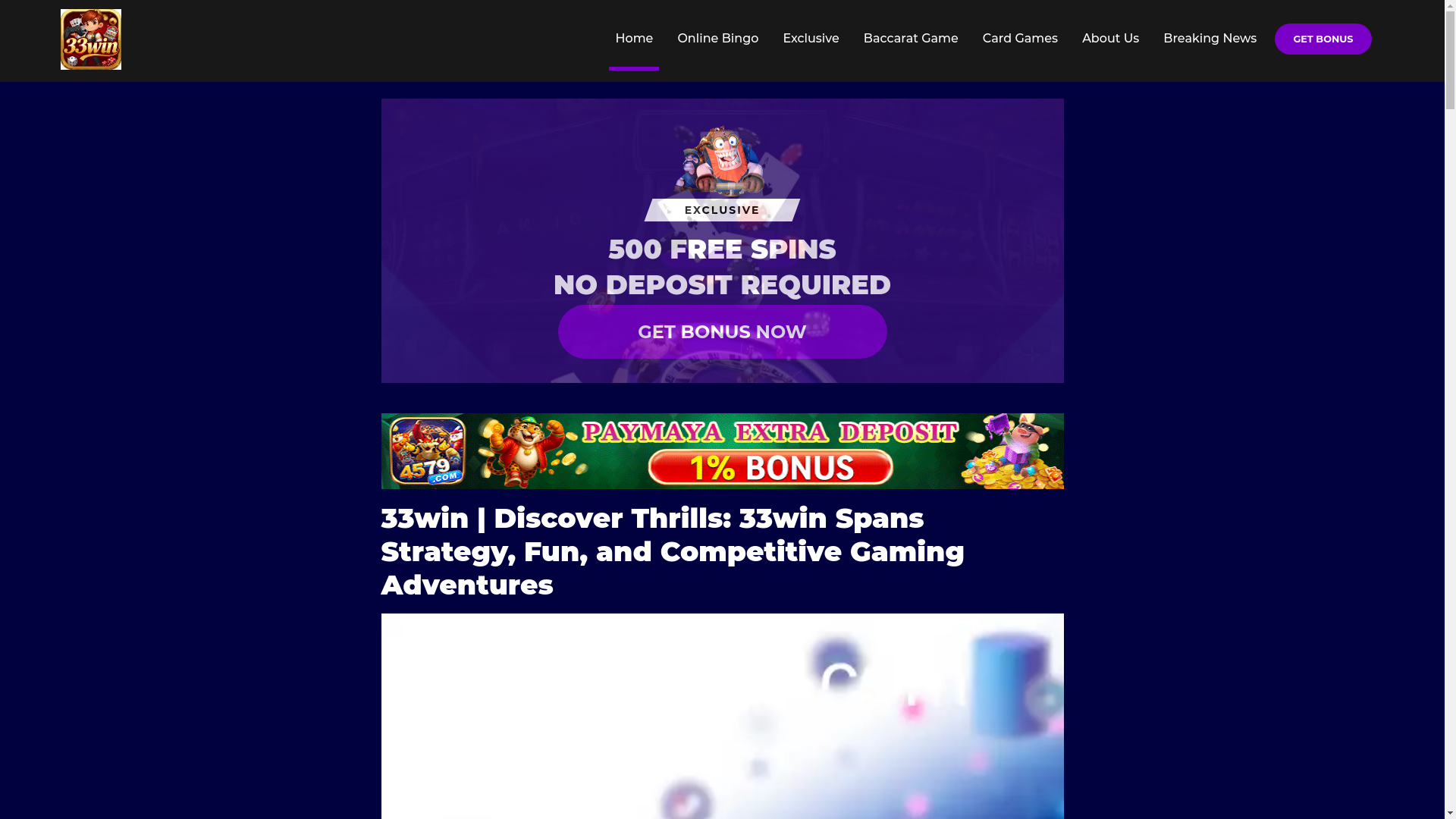 website screenshot of https://33winnet.com/