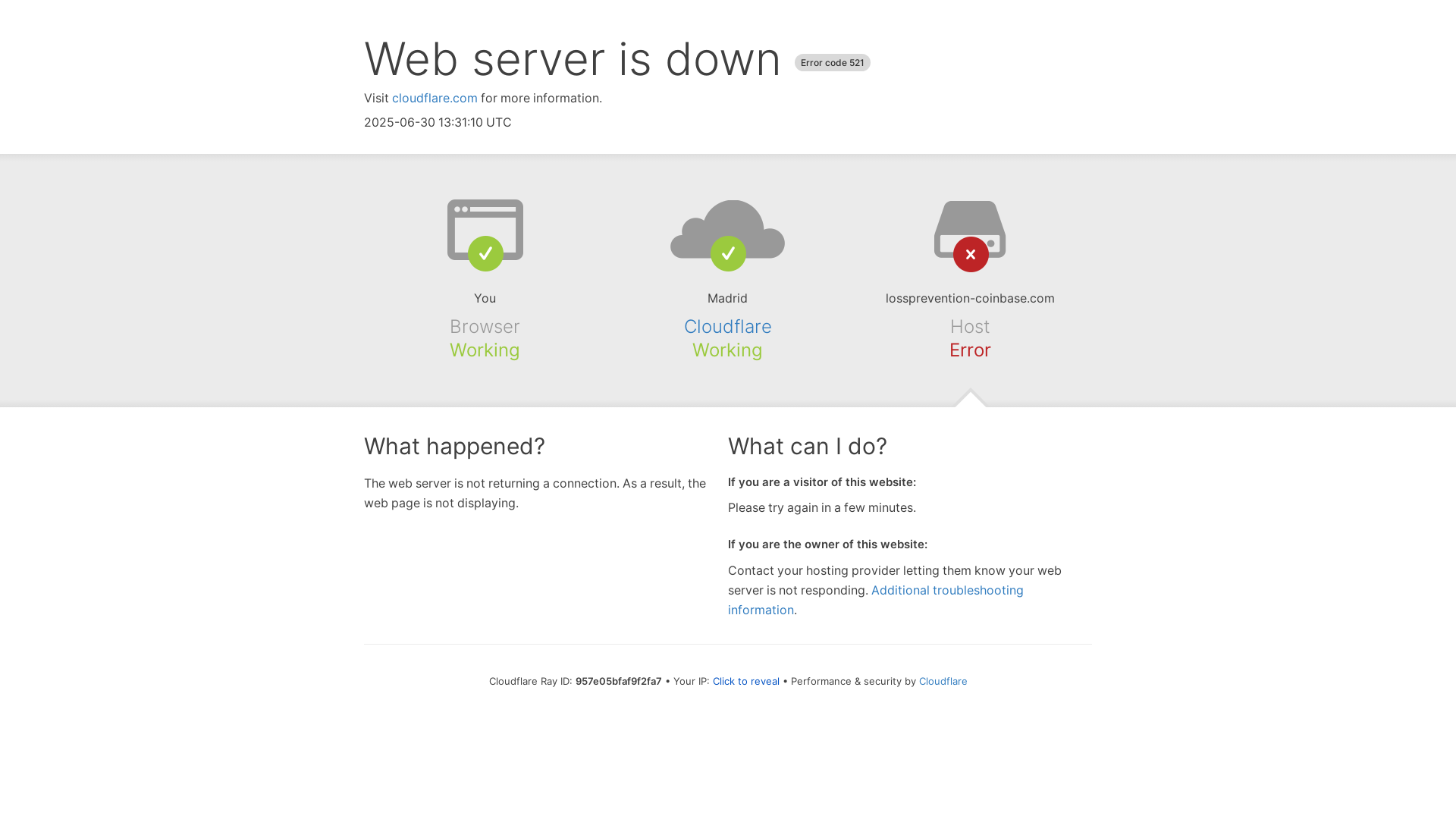 website screenshot of https://lossprevention-coinbase.com/