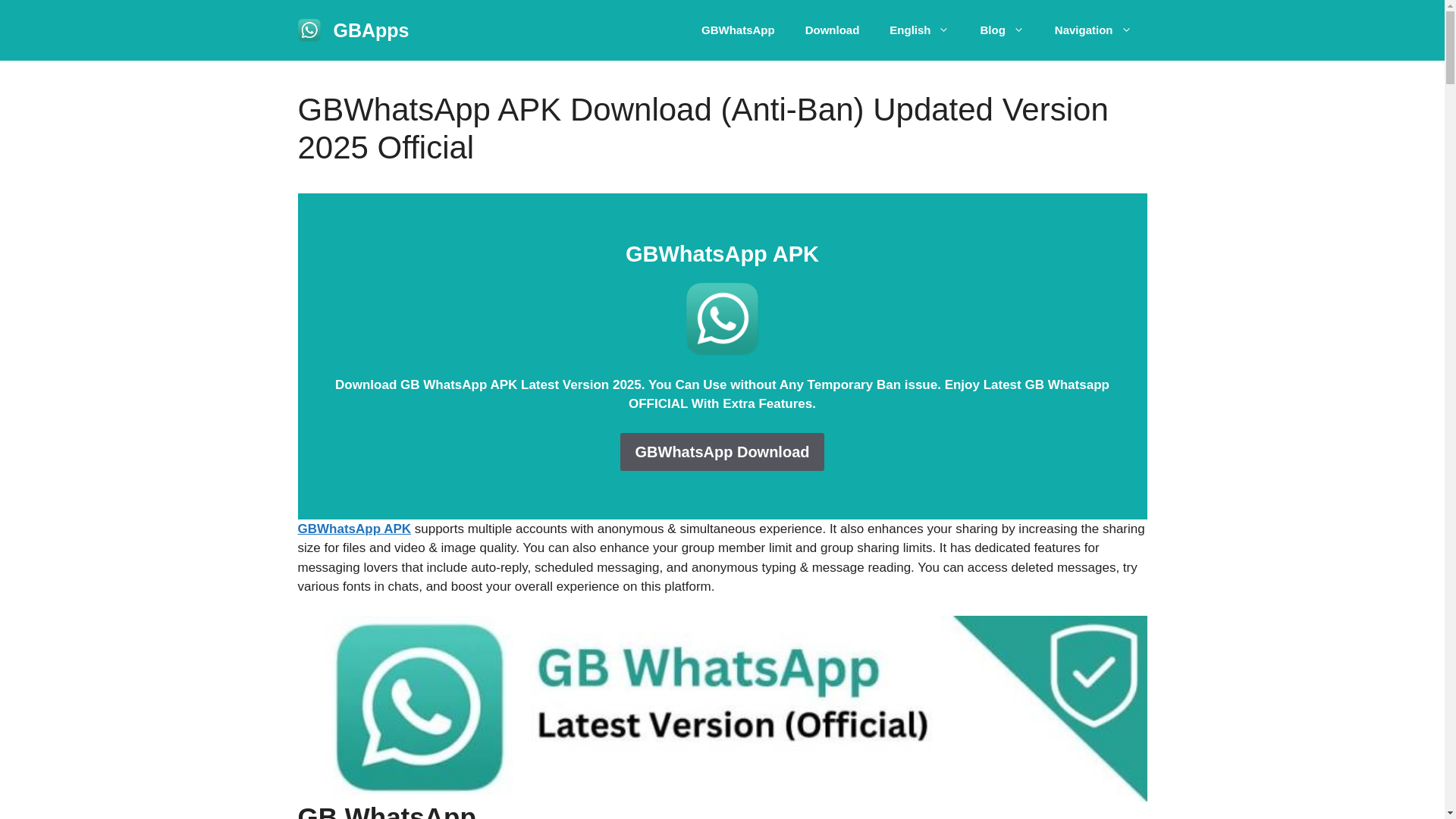 website screenshot of https://gbappsapk.com.pk