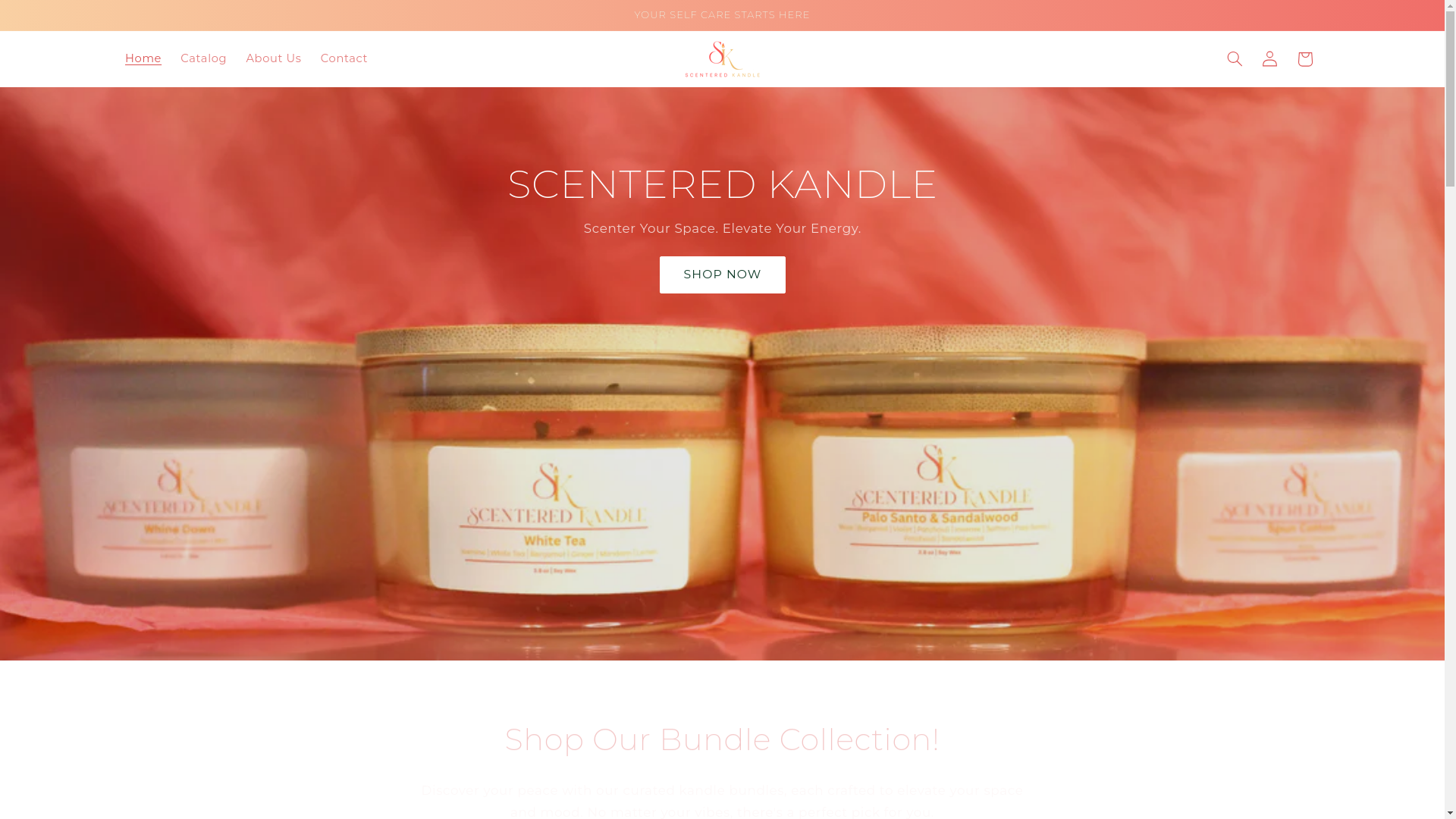 website screenshot of https://scenteredkandle.com/