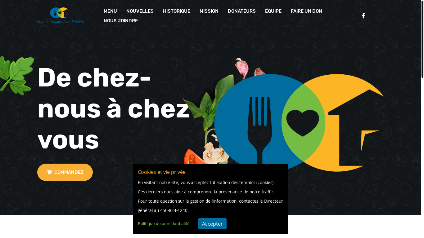 website screenshot of https://popoteroulantelesmoulins.com/