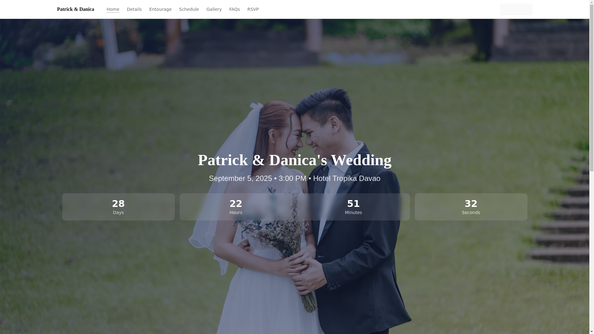 website screenshot of https://patrickanddanica.com/