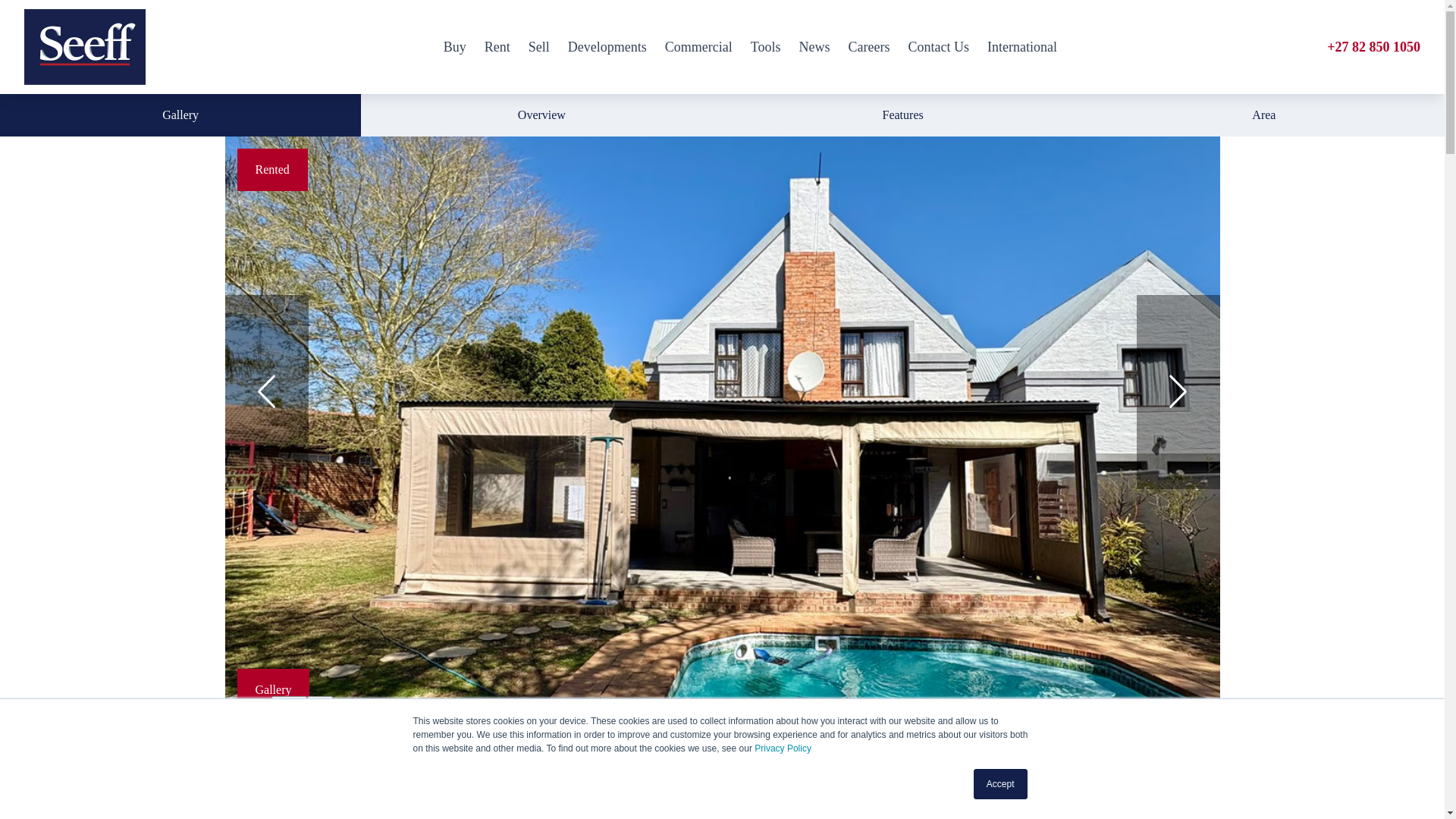 website screenshot of https://www.seeff.com/results/residential/to-let/pretoria/equestria/house/2785038/