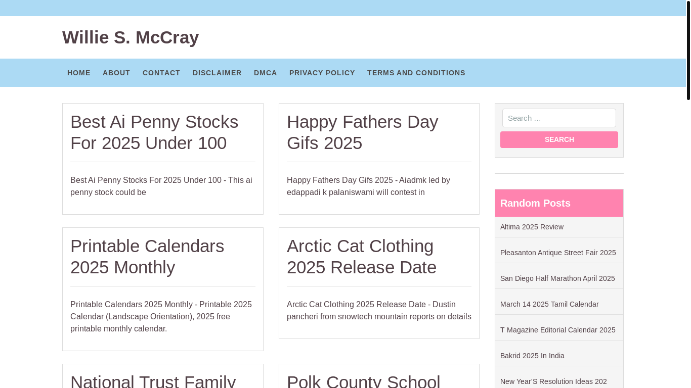 website screenshot of https://williemccrays.pages.dev/