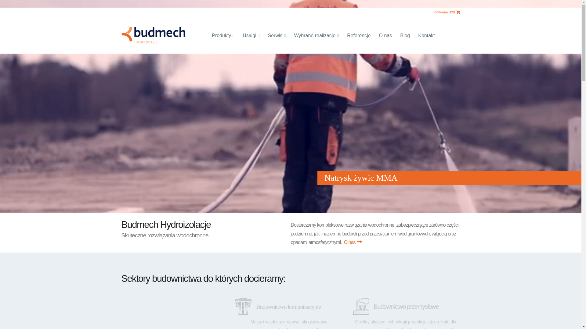 website screenshot of https://budmech-hydroizolacje.com/