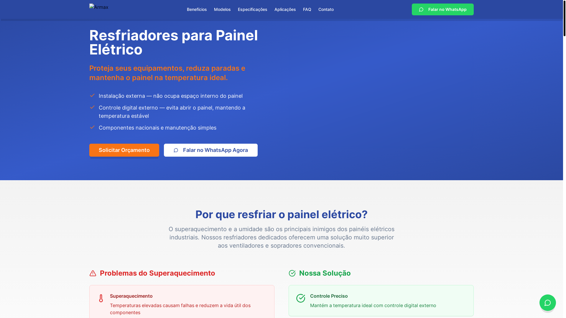 website screenshot of https://landingpage-armax.pages.dev/