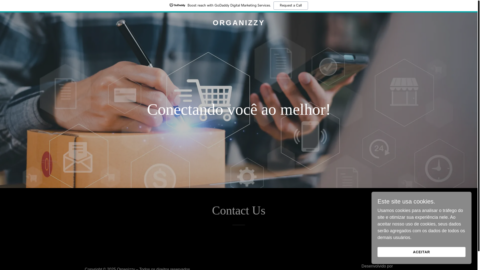 website screenshot of https://organizzy.online/