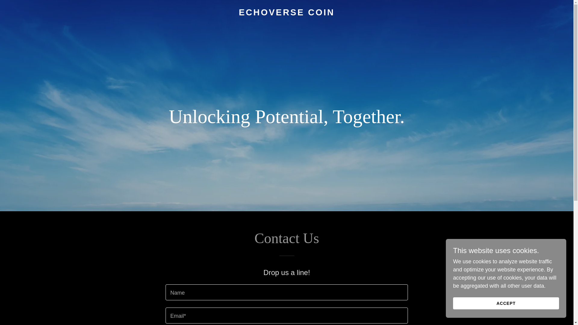 website screenshot of https://echoversecoin.com/