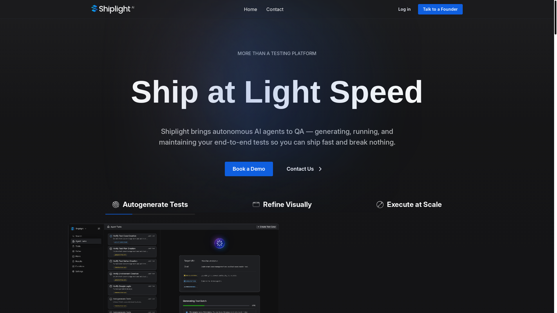 website screenshot of https://shiplightaidriven.com/