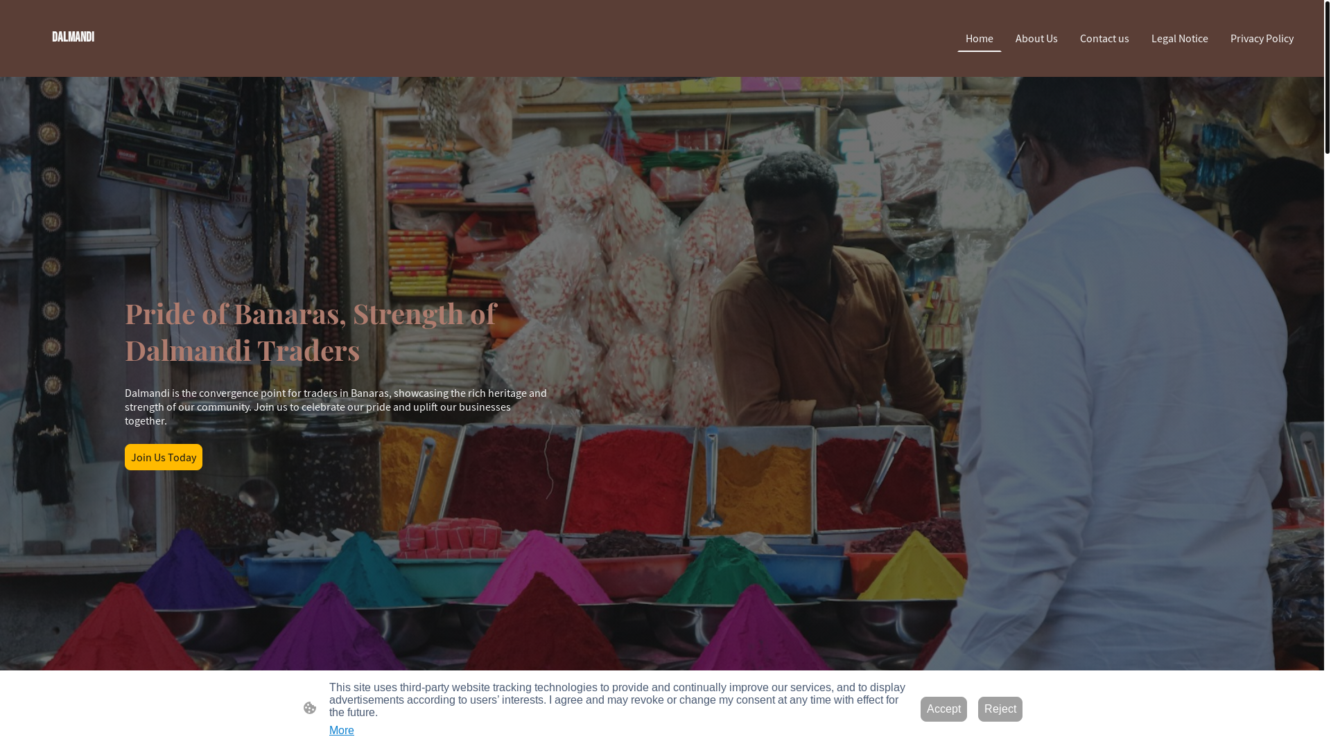 website screenshot of https://dalmandi.org/