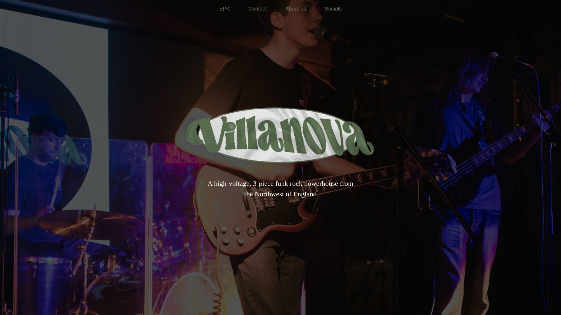 website screenshot of https://villanovaband.co.uk/