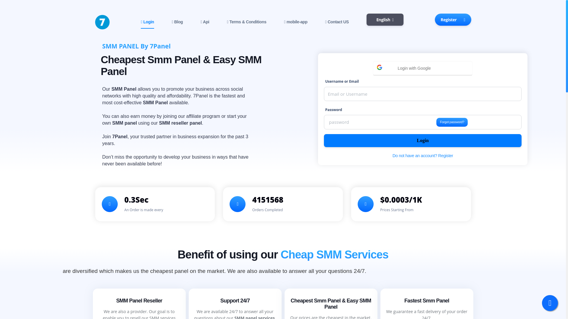 website screenshot of https://smmlaunch.store/