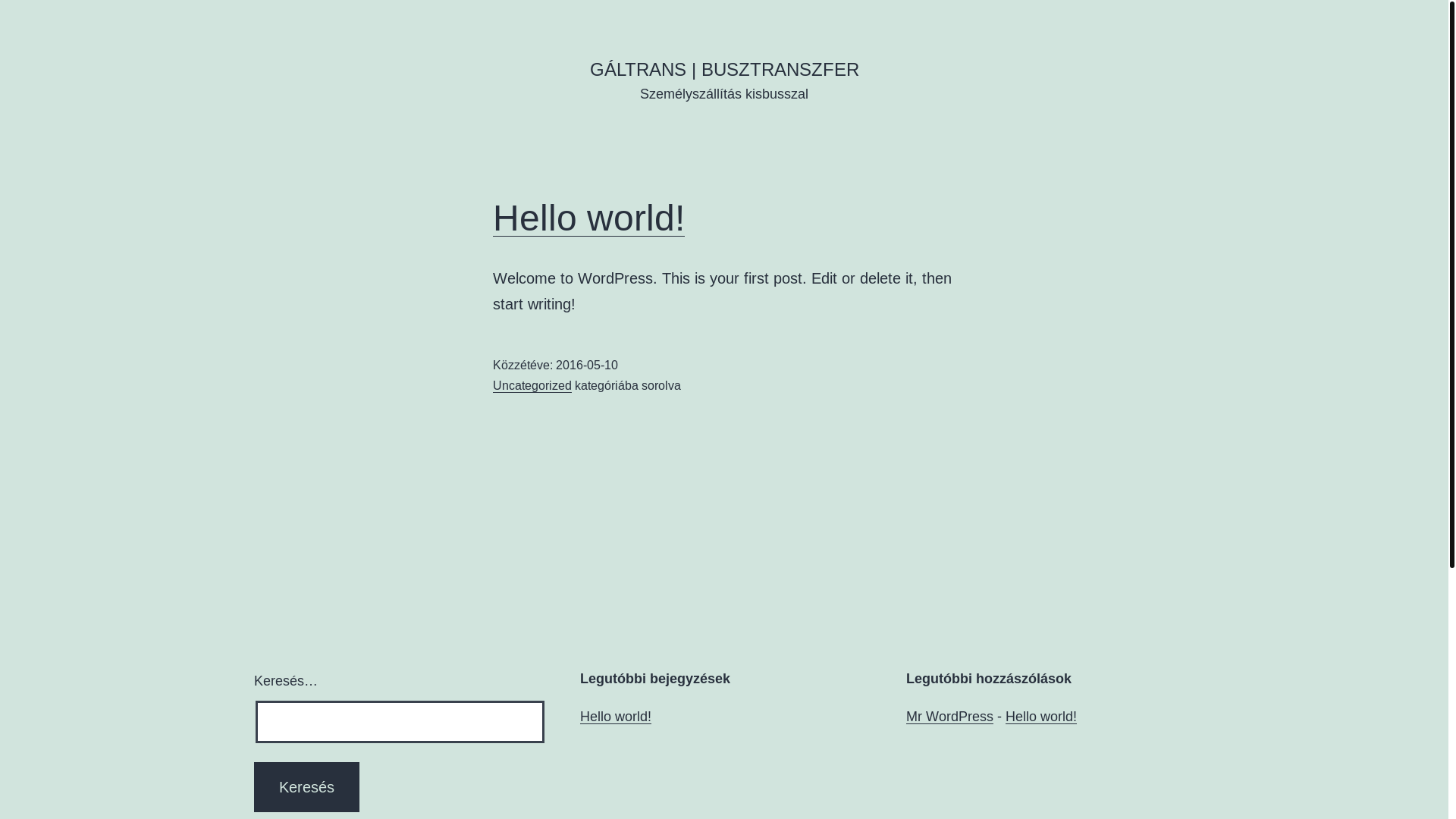 website screenshot of https://galtrans.hu/
