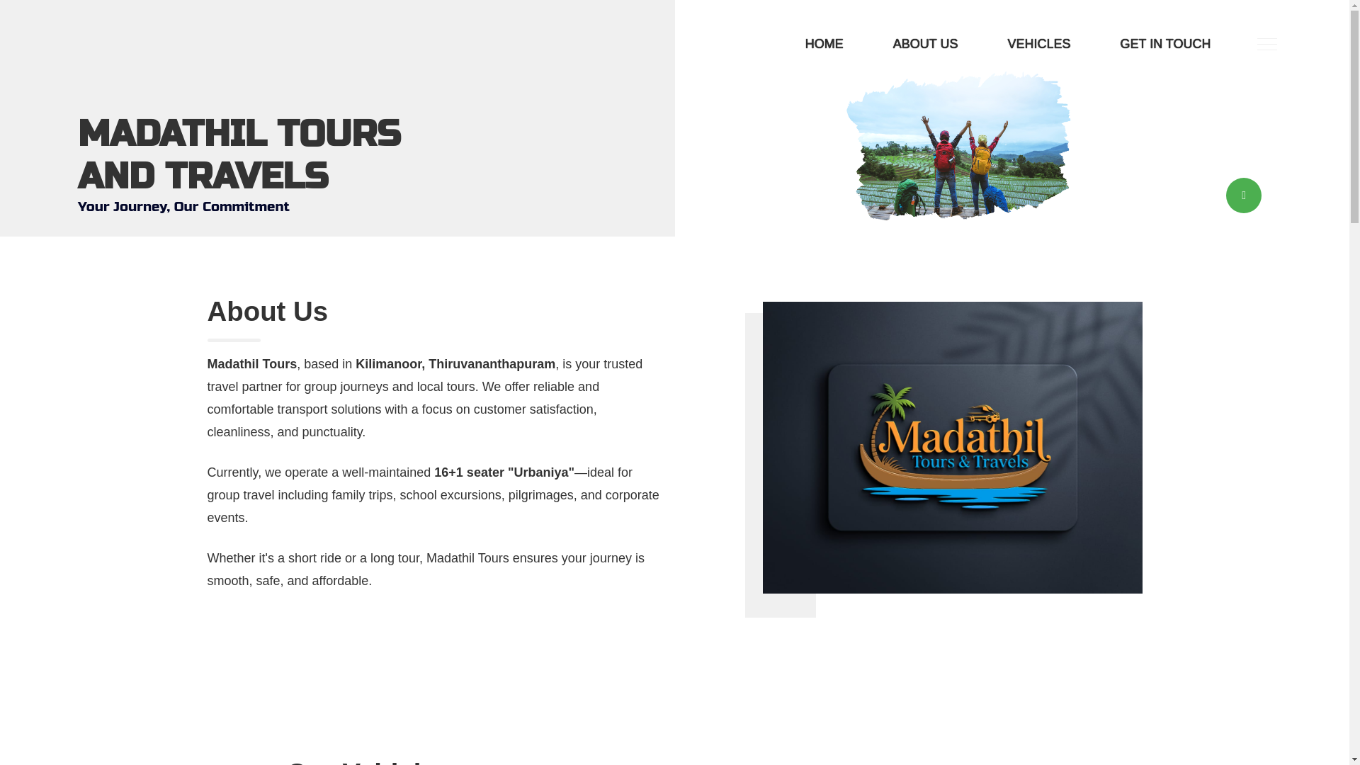 website screenshot of https://madathiltours.com/