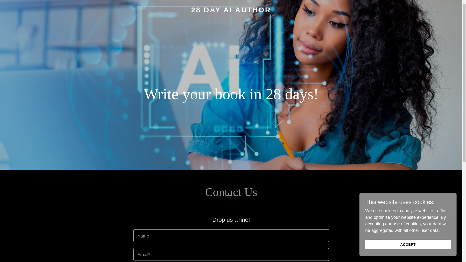 website screenshot of https://28dayaiauthor.com/