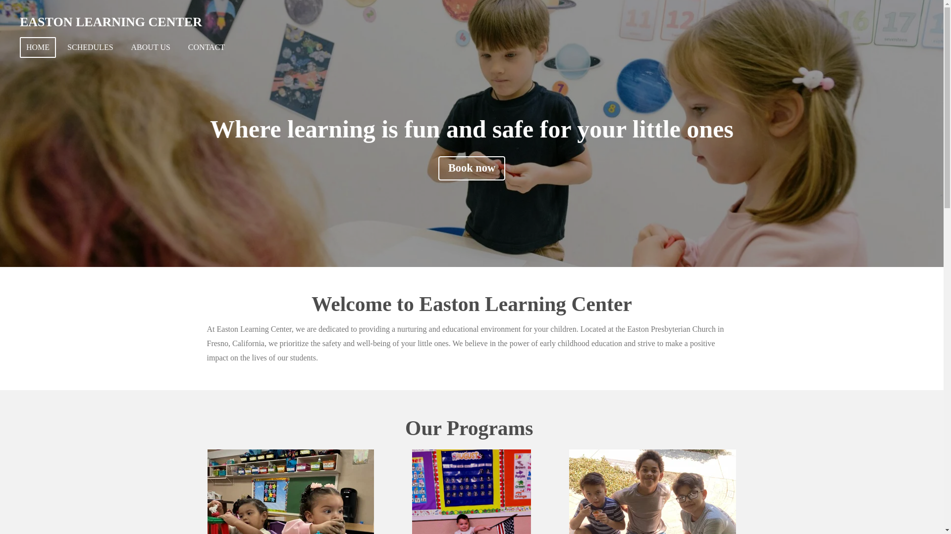website screenshot of https://easton-learning-center.org/