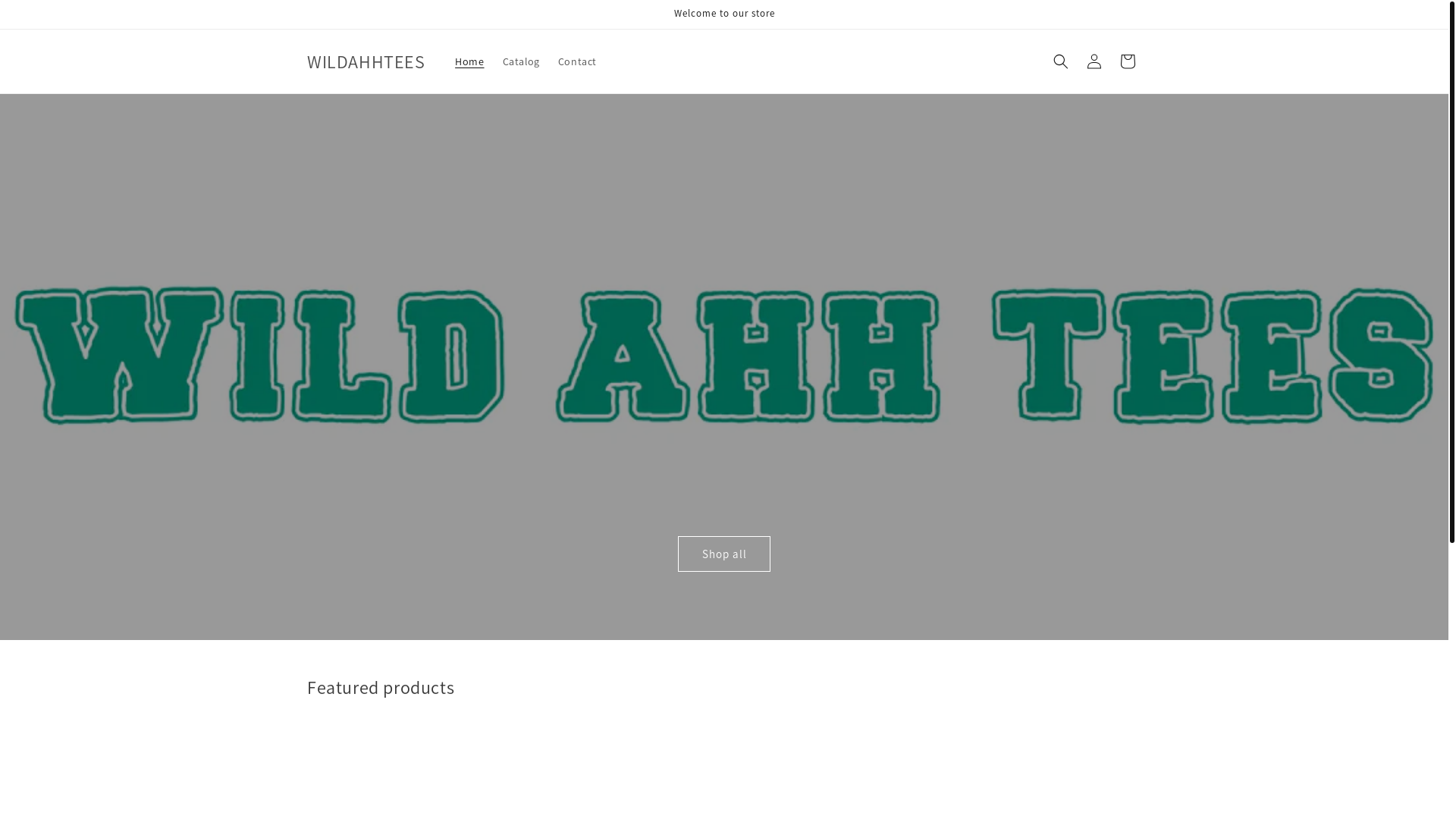 website screenshot of https://wildahhtees.com/