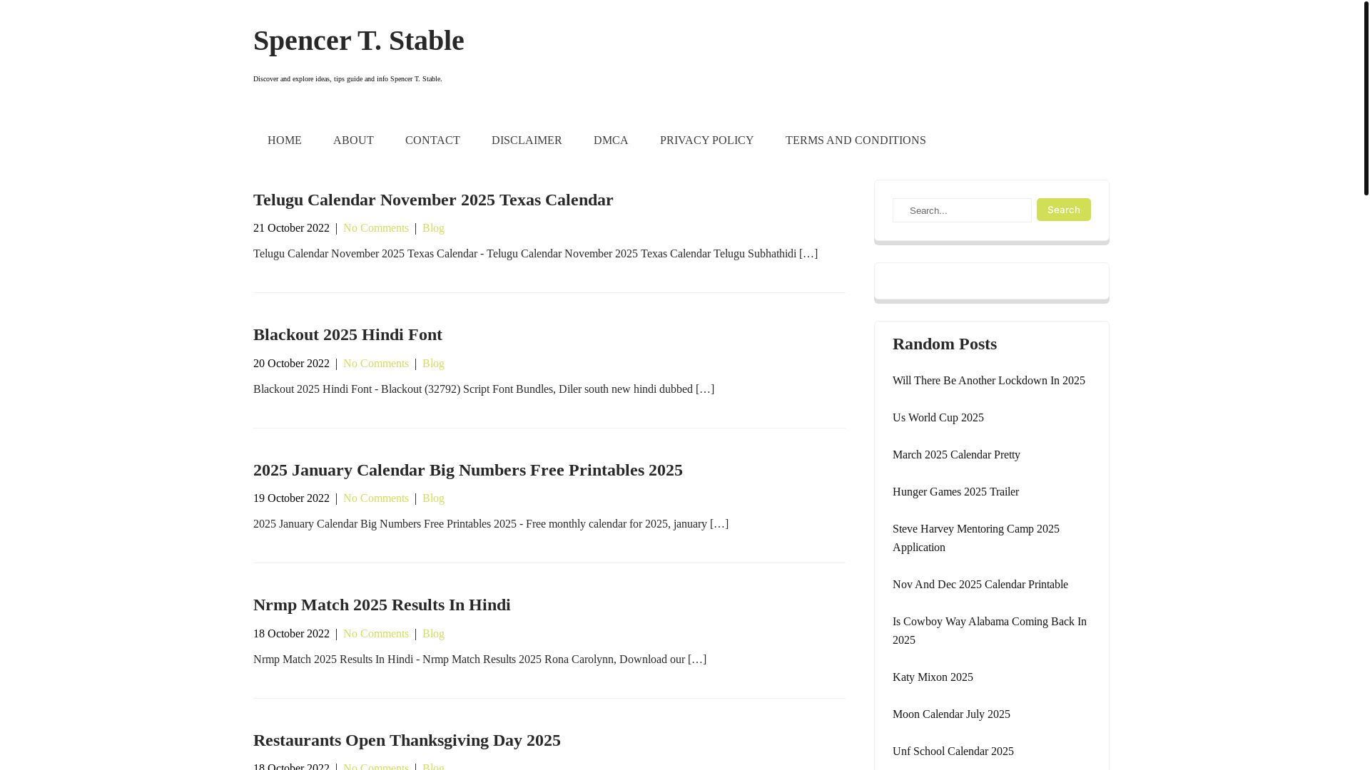 website screenshot of https://spencertstable.pages.dev/