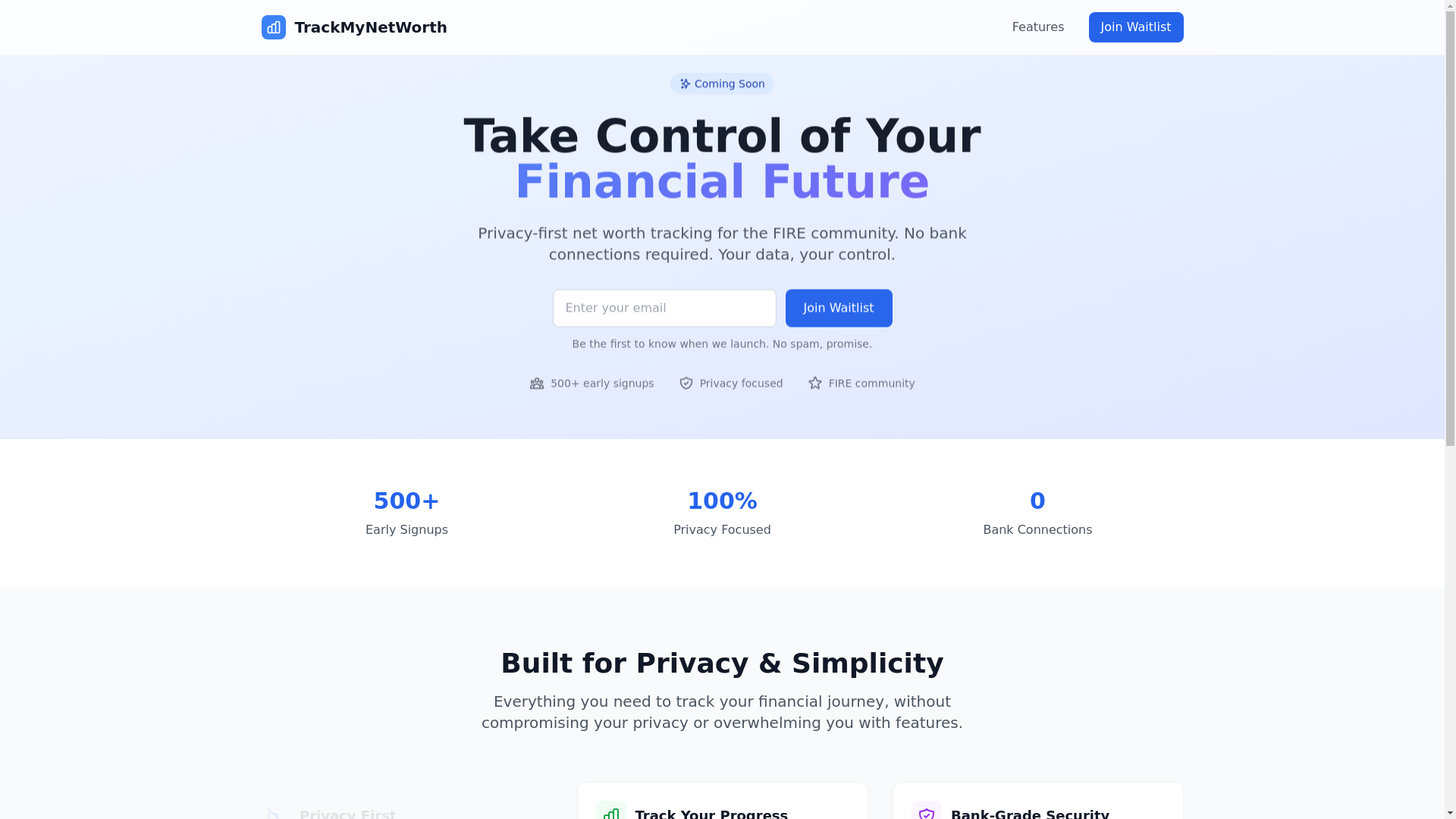 website screenshot of https://trackmynetworth.pages.dev/