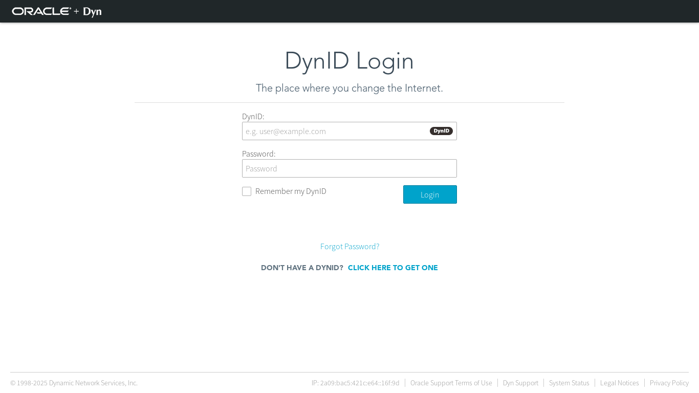 website screenshot of https://dynect.net/