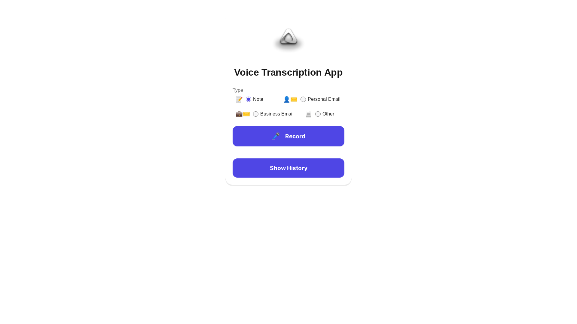 website screenshot of https://voice-transcription-app-28d.pages.dev/