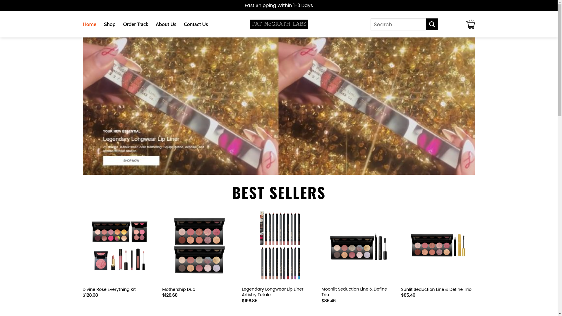 website screenshot of https://thepatmcgrath.shop/