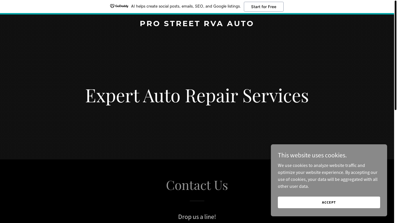website screenshot of https://prostreetrvaauto.com/