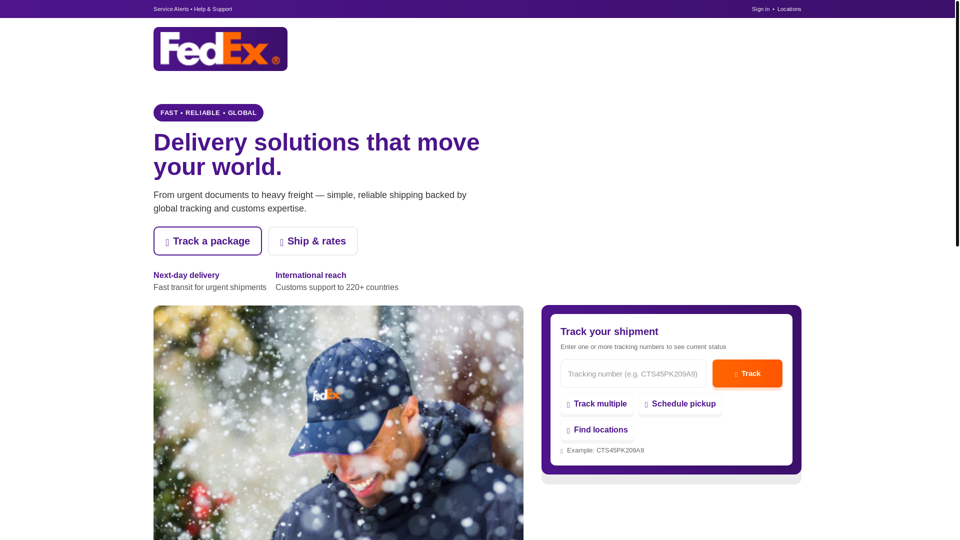website screenshot of https://fedex-delivery.pages.dev/